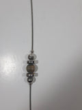 Gold Tone and Silver Tone Metal Bead 34" Long Necklace