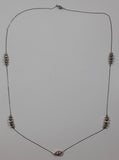 Gold Tone and Silver Tone Metal Bead 34" Long Necklace