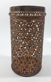 Vintage Ornate Thin Metal 5 1/2" Tall Candle Holder