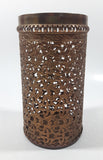 Vintage Ornate Thin Metal 5 1/2" Tall Candle Holder