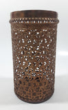 Vintage Ornate Thin Metal 5 1/2" Tall Candle Holder