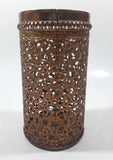 Vintage Ornate Thin Metal 5 1/2" Tall Candle Holder