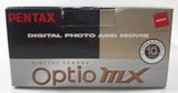 Pentax Optio MX 3.2 Megapixel 10x Optical Zoom Digital Photo And Movie Camera with Box and Some Accessories NOT TESTED