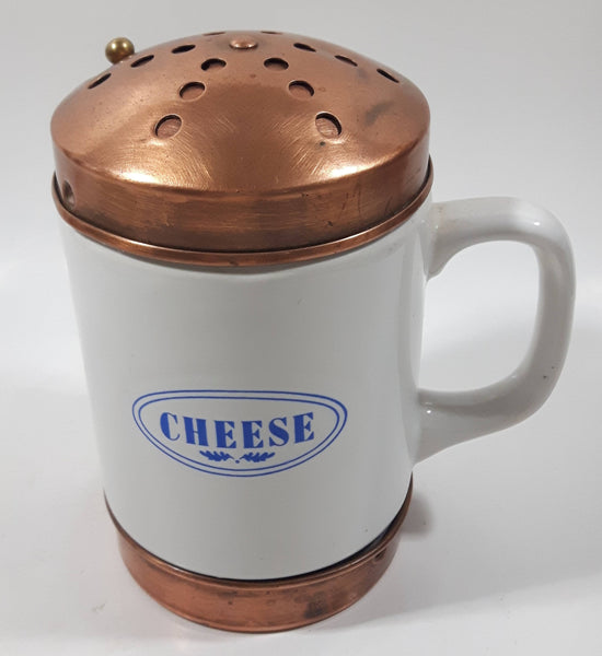 Vintage Copper and Ceramic 5 1/2" Tall Cheese Shaker