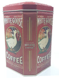 Shuster Gormly Co. One Pound White Goose Brand Coffee 6 1/4" Tall Tin Metal Container Jeannette, Pennsylvania