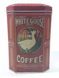 Shuster Gormly Co. One Pound White Goose Brand Coffee 6 1/4" Tall Tin Metal Container Jeannette, Pennsylvania