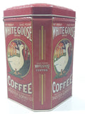 Shuster Gormly Co. One Pound White Goose Brand Coffee 6 1/4" Tall Tin Metal Container Jeannette, Pennsylvania