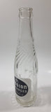 Vintage 1950s Mission Beverages 10 oz Clear Glass Twist Neck Beverage Bottle "Naturally Good In All Flavors" Fort William Bottling Works Ontario