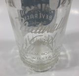 Vintage 1950s Mission Beverages 10 oz Clear Glass Twist Neck Beverage Bottle "Naturally Good In All Flavors" Fort William Bottling Works Ontario