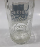 Vintage 1950s Mission Beverages 10 oz Clear Glass Twist Neck Beverage Bottle "Naturally Good In All Flavors" Fort William Bottling Works Ontario