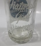 Vintage 1950s Mission Beverages 10 oz Clear Glass Twist Neck Beverage Bottle "Naturally Good In All Flavors" Fort William Bottling Works Ontario