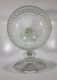 Vintage Pedestal Style Lidded Crystal Glass Candy Dish 12" Tall