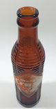 Antique 1940s Orange Crush 7 Fl oz 8 1/4" Tall Brown Amber Glass Beehive Style Bottle