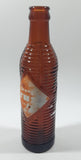 Antique 1940s Orange Crush 7 Fl oz 8 1/4" Tall Brown Amber Glass Beehive Style Bottle