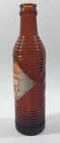 Antique 1940s Orange Crush 7 Fl oz 8 1/4" Tall Brown Amber Glass Beehive Style Bottle