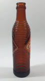Antique 1940s Orange Crush 7 Fl oz 8 1/4" Tall Brown Amber Glass Beehive Style Bottle