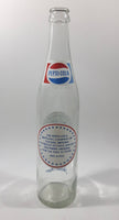 Vintage 1976 Pepsi Cola 16 Fl oz United States of America Bi-Centennial 1776 to 1976 11" Tall Clear Glass Bottle 200 Years of People Feelin' Free