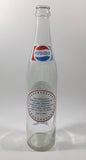Vintage 1976 Pepsi Cola 16 Fl oz United States of America Bi-Centennial 1776 to 1976 11" Tall Clear Glass Bottle 200 Years of People Feelin' Free
