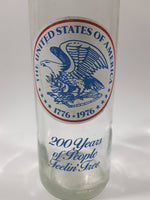 Vintage 1976 Pepsi Cola 16 Fl oz United States of America Bi-Centennial 1776 to 1976 11" Tall Clear Glass Bottle 200 Years of People Feelin' Free
