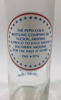 Vintage 1976 Pepsi Cola 16 Fl oz United States of America Bi-Centennial 1776 to 1976 11" Tall Clear Glass Bottle 200 Years of People Feelin' Free