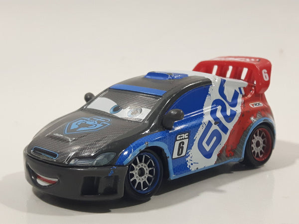 Mattel Disney Pixar Cars Raoul Caroule GRC France Grey Blue White Red Die Cast Toy Car Vehicle V2809