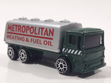 Maisto Special Edition Gas Tanker Metropolitan Heating & Fuel Oil Truck Dark Green and Silver Die Cast Toy Car Vehicle