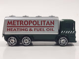 Maisto Special Edition Gas Tanker Metropolitan Heating & Fuel Oil Truck Dark Green and Silver Die Cast Toy Car Vehicle