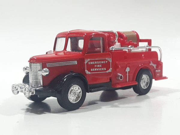 Unknown Brand Emergency Services Fire Truck Die Cast Toy Car Vehicle with Opening Doors - Missing Driver's Side Hoses
