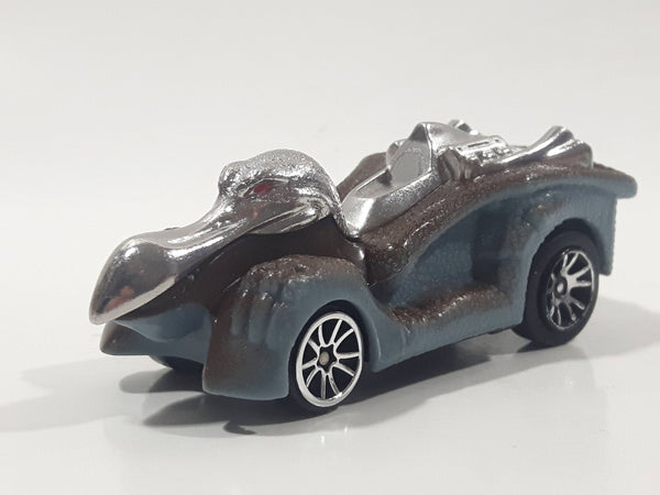 Rare Motor Max 6404 Pelican Bird Shaped Chrome Grey Brown Pull Back Die Cast Toy Car Vehicle