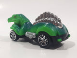 Rare Motor Max 6402 Dinosaur Shaped Green Pull Back Die Cast Toy Car Vehicle