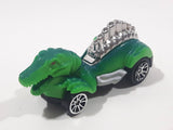 Rare Motor Max 6402 Dinosaur Shaped Green Pull Back Die Cast Toy Car Vehicle