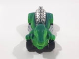 Rare Motor Max 6402 Dinosaur Shaped Green Pull Back Die Cast Toy Car Vehicle