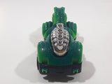 Rare Motor Max 6402 Dinosaur Shaped Green Pull Back Die Cast Toy Car Vehicle