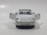 Volkswagen Beetle White Die Cast Toy Car Vehicle with Opening Doors