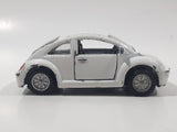 Volkswagen Beetle White Die Cast Toy Car Vehicle with Opening Doors