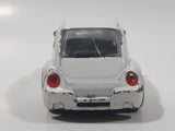 Volkswagen Beetle White Die Cast Toy Car Vehicle with Opening Doors