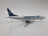 RealToy WestJet Boeing 737 Passenger Jet C-FZWS Airplane White Die Cast Toy Aircraft Vehicle