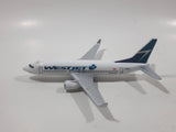 RealToy WestJet Boeing 737 Passenger Jet C-FZWS Airplane White Die Cast Toy Aircraft Vehicle
