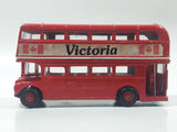Victoria, BC Canada Double Decker Bus Red Die Cast Toy Car Vehicle