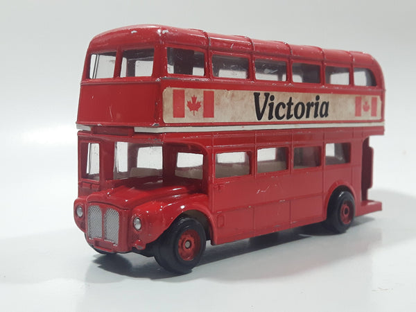 Victoria, BC Canada Double Decker Bus Red Die Cast Toy Car Vehicle