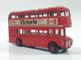 Victoria, BC Canada Double Decker Bus Red Die Cast Toy Car Vehicle