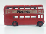 Victoria, BC Canada Double Decker Bus Red Die Cast Toy Car Vehicle