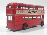 Victoria, BC Canada Double Decker Bus Red Die Cast Toy Car Vehicle