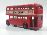 Victoria, BC Canada Double Decker Bus Red Die Cast Toy Car Vehicle