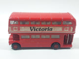 Victoria, BC Canada Double Decker Bus Red Die Cast Toy Car Vehicle