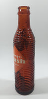 Antique 1940s Orange Crush 7 Fl oz 8 1/4" Tall Brown Amber Glass Beehive Style Bottle
