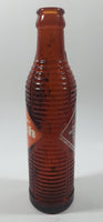 Antique 1940s Orange Crush 7 Fl oz 8 1/4" Tall Brown Amber Glass Beehive Style Bottle