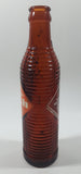 Antique 1940s Orange Crush 7 Fl oz 8 1/4" Tall Brown Amber Glass Beehive Style Bottle