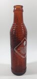 Antique 1940s Orange Crush 7 Fl oz 8 1/4" Tall Brown Amber Glass Beehive Style Bottle