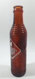 Antique 1940s Orange Crush 7 Fl oz 8 1/4" Tall Brown Amber Glass Beehive Style Bottle